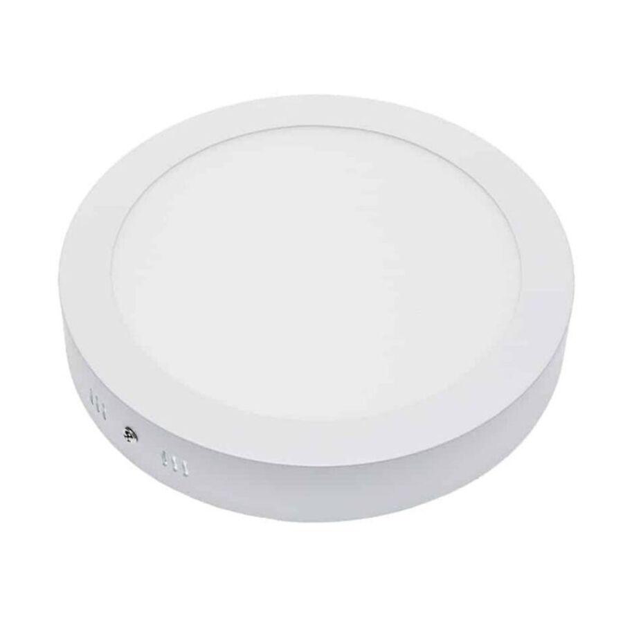 18W falra szerelhető LED panel (kerek, opál üveg, meleg fehér)