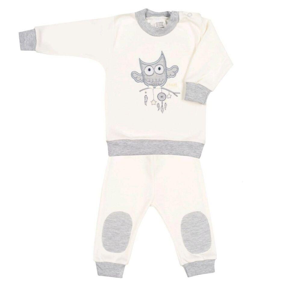 2-részes baba együttes New Baby Owl bézs 80 (9-12 h) Bézs