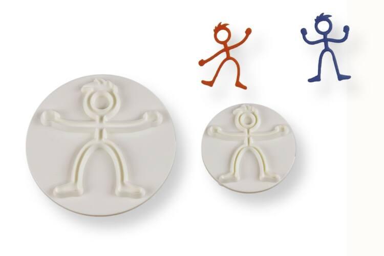 2 részes pálcaika ember fondant kiszúró