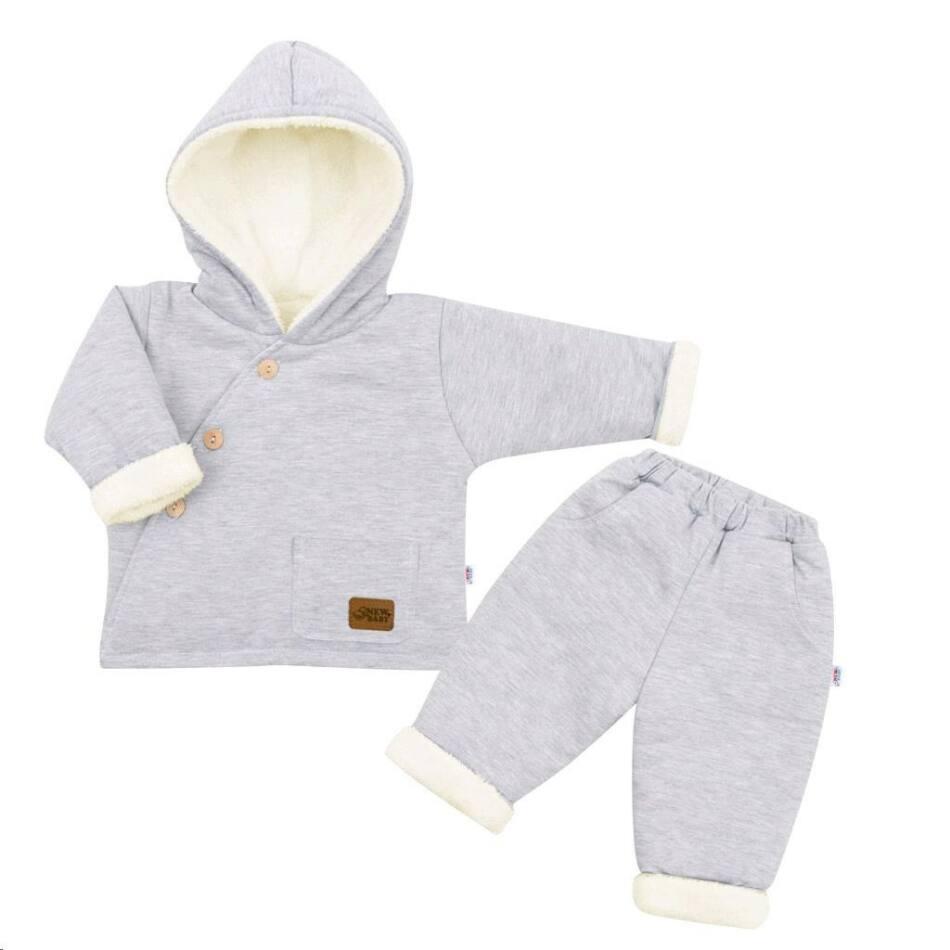 2-részes téli baba együttes New Baby Best Winter 86 (12-18 h) Szürke