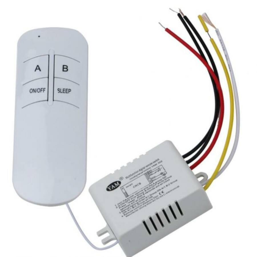 220V 2 UTAS ON / OFF DIGITÁLIS RÁDIÓFREKVENCIÁS TÁVIRÁNYÍTÓ KAPCSOLÓ