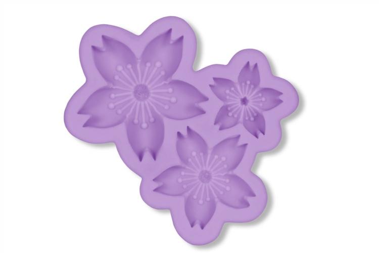 3 méretű cseresznyevirág szilikon fondant formázó