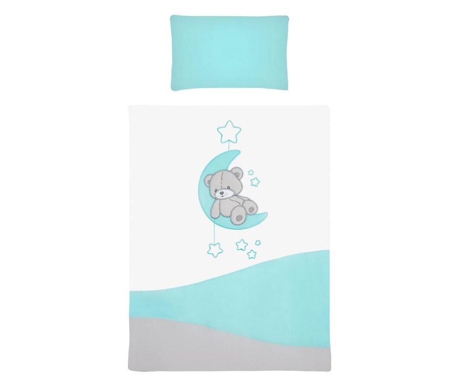 3-részes ágyneműgarnitúra BelisimaTeddy Bear 100/135 türkiz