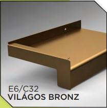 340mm Extrudált alumínium párkány C32 Eloxált felülettel