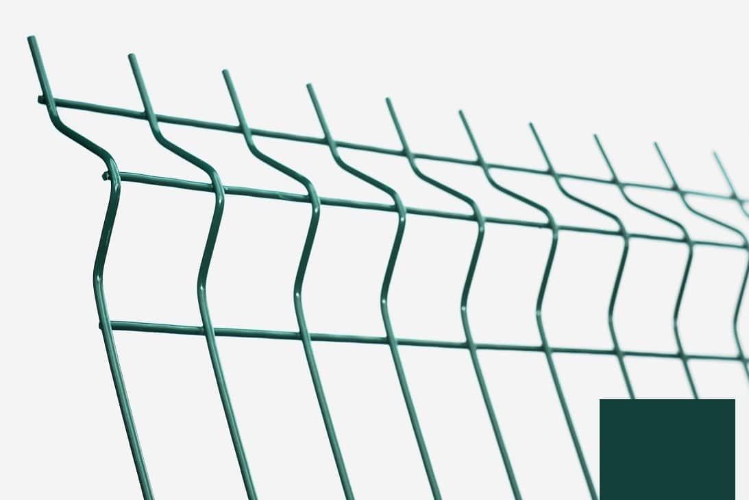 3D Merkur táblás porfestett Zöld kerítéselem 4mm (Magasság: 1030)