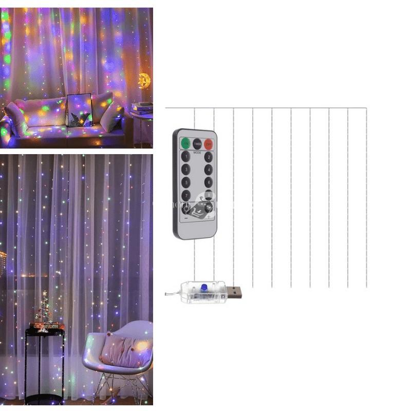3x3 m Micro-LED USB függöny