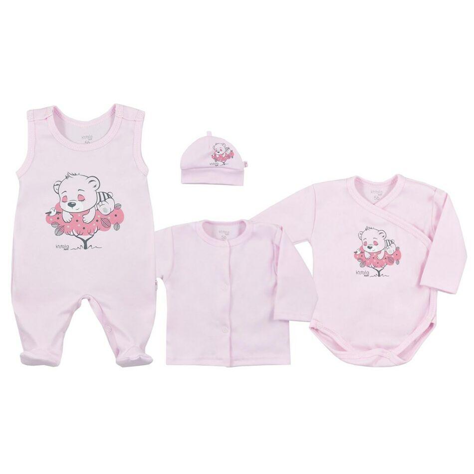 4-részes baba együttes Koala Sleeping Bear rózsaszín 56 (0-3 h) Rózsaszín