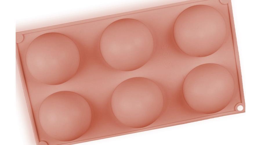 6 adagos 7 cm-es félgömb alakú szilikon forma