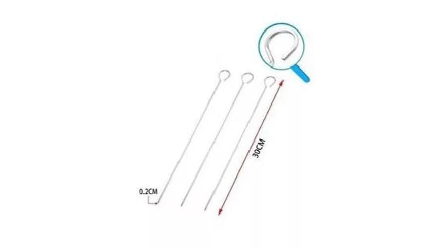 6 db 30 cm-es fém saslik pálca