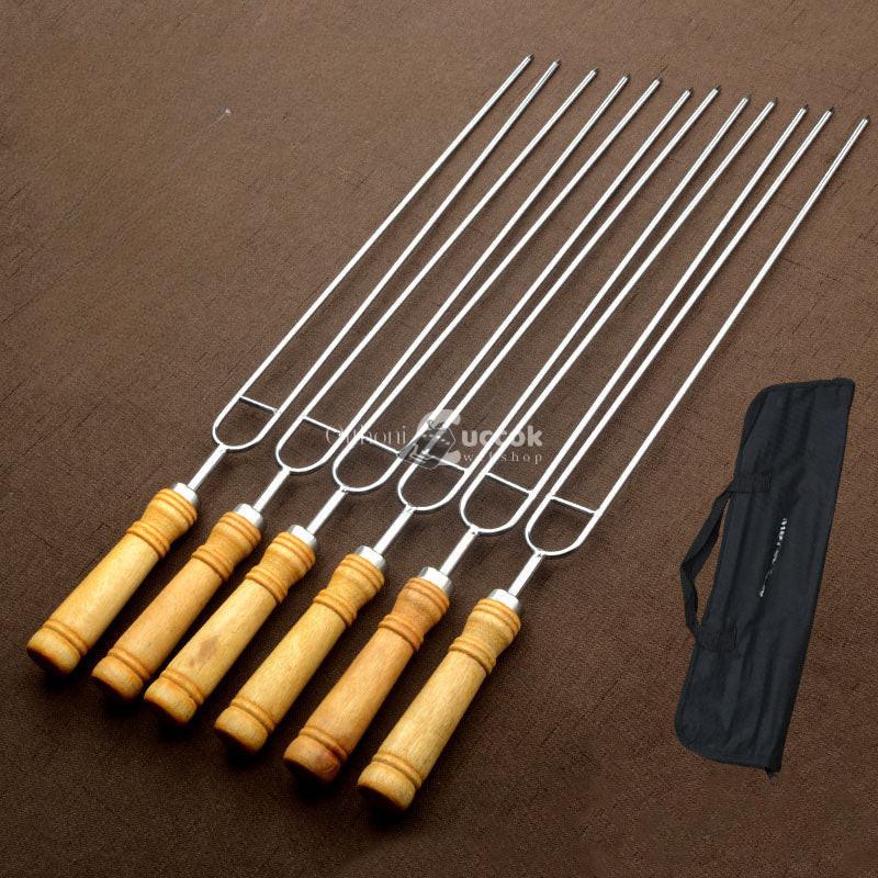 6 db rozsdamentes acélból készült grillvilla