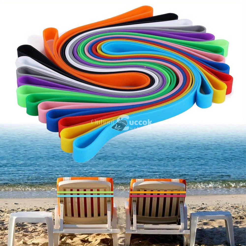 6 db vastagabb szilikon törölközőszalag strand székekhez