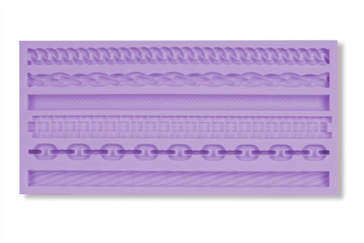 6-féle lánc szilikon fondant formázó