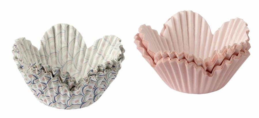 60 db rózsaszín és pávatoll mintás Dr Oetker tulipános muffin papír