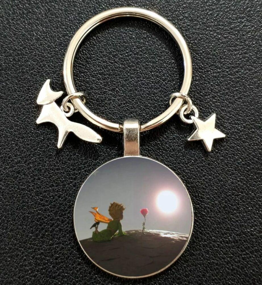 A kis herceg és a rózsa kulcstartó