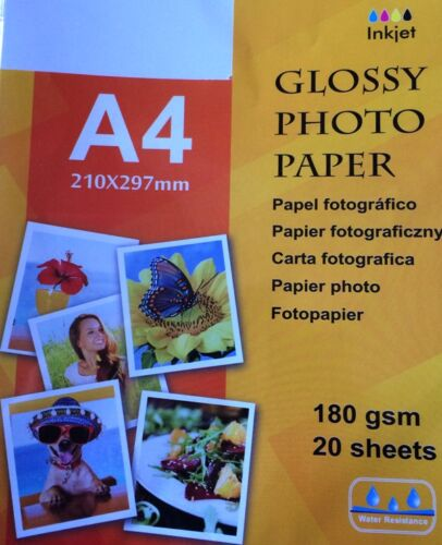 A4 Photo papír Fotópapír fényes 180gsm 20 lap Water resistance