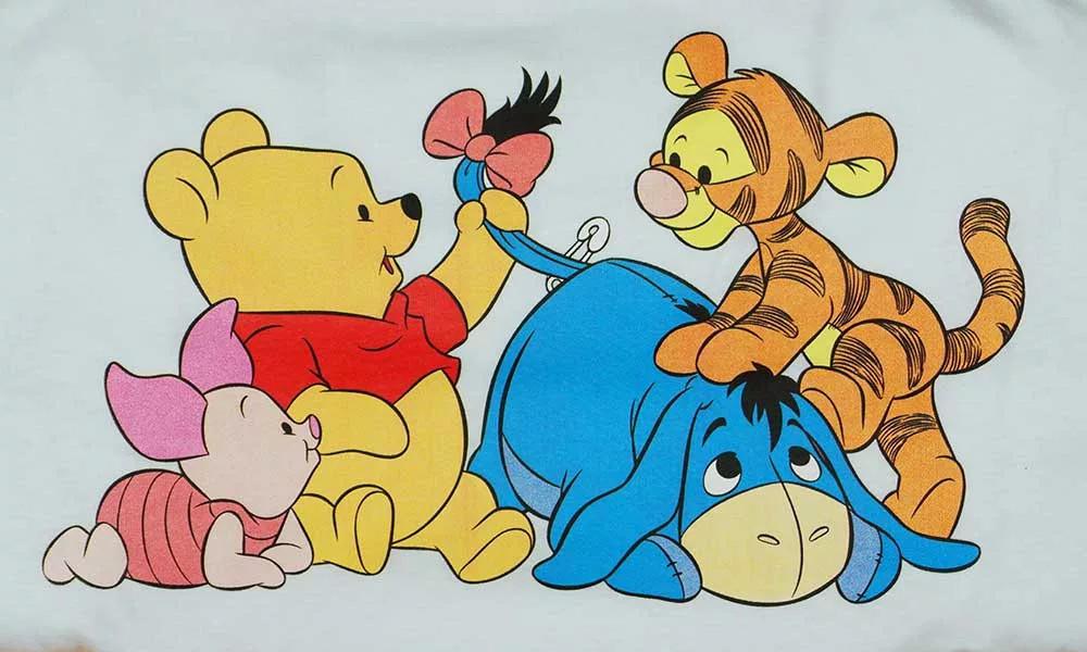 ABR Gumis lepedő - Fehér - Disney Micimackó és haverjai 60x120-70x140 cm