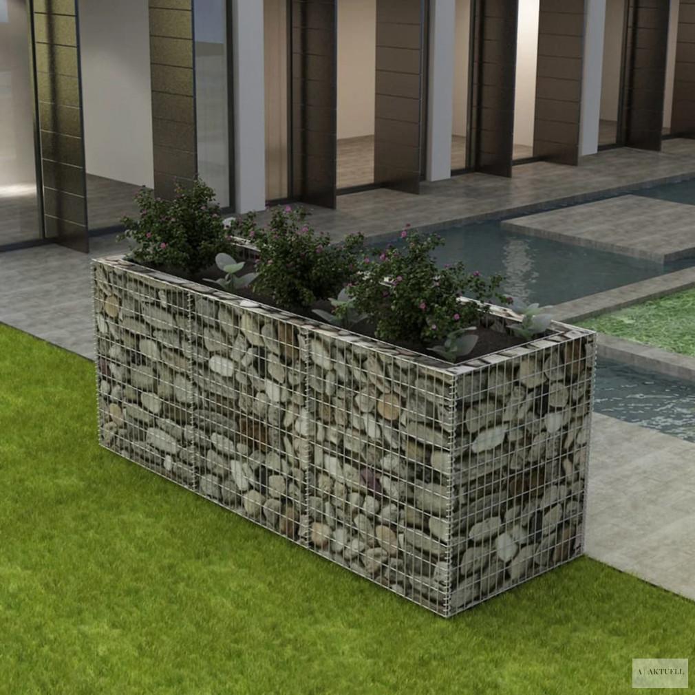 Acél gabion magaságyás 270 x 90 x 100 cm