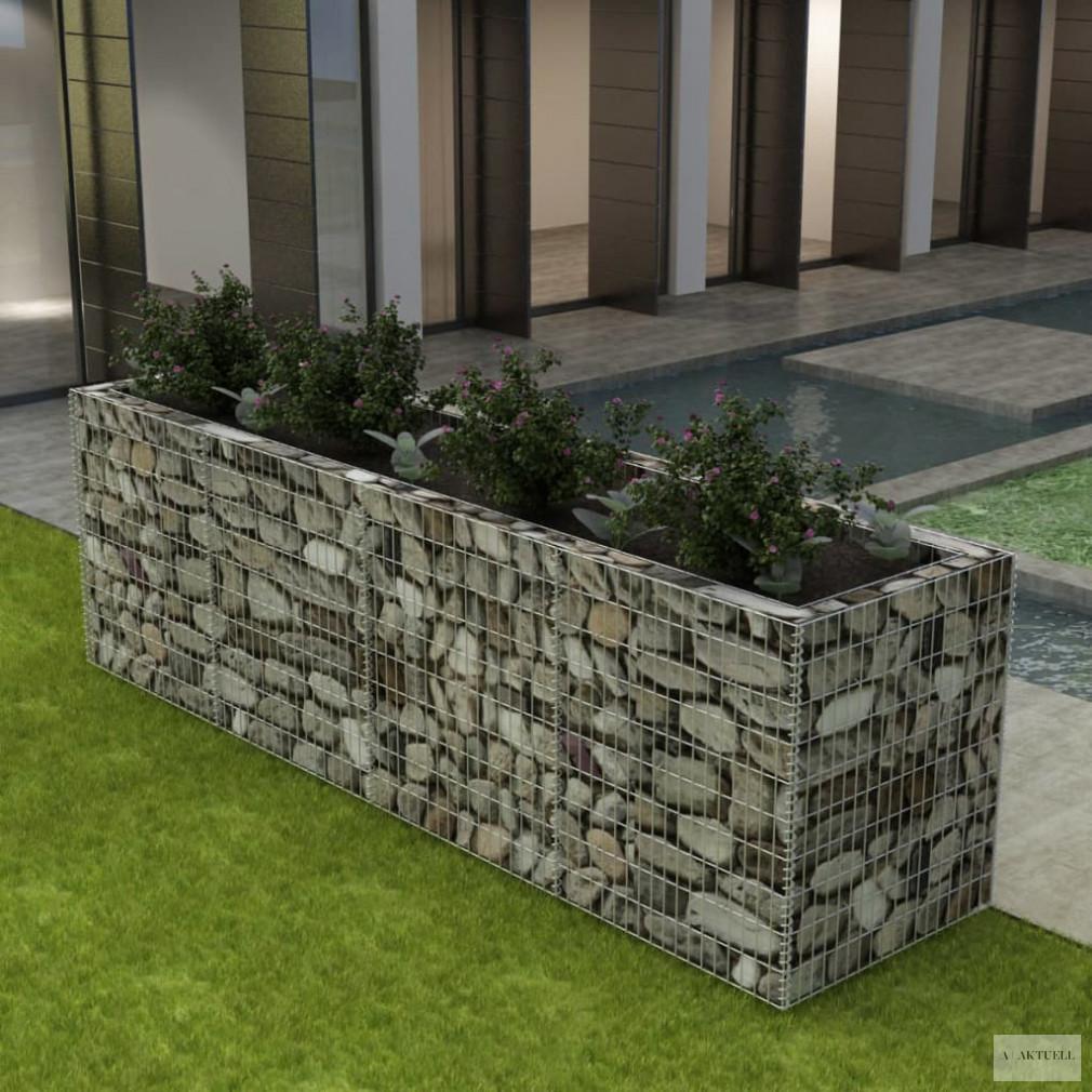 Acél gabion magaságyás 360 x 90 x 100 cm