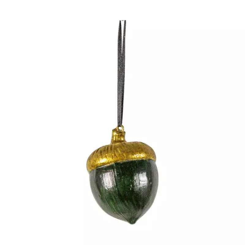 Acorn Makk Fekete Arany Karácsonyfadísz (3 db) 6x6x9 cm