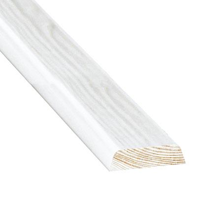Ajtótakaró léc (12x45 mm) fenyő, 240 cm, íves, fehér