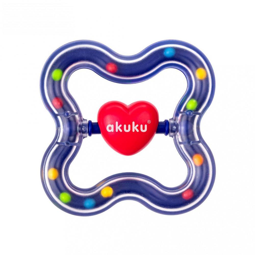 Akuku szívecskés csörgő kék