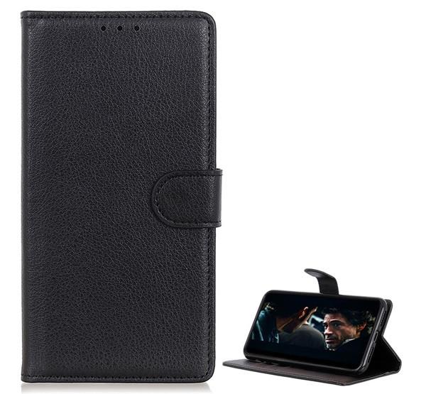 Alcatel 1B (2020) OT-5002 Flip tok álló, bőr hatású FEKETE
