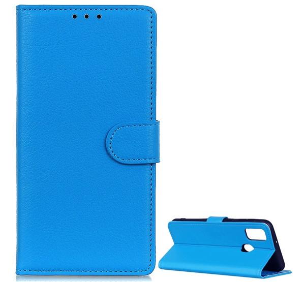 Alcatel 1S (2021) OT-6025D Flip tok álló, bőr hatású VILÁGOSKÉK