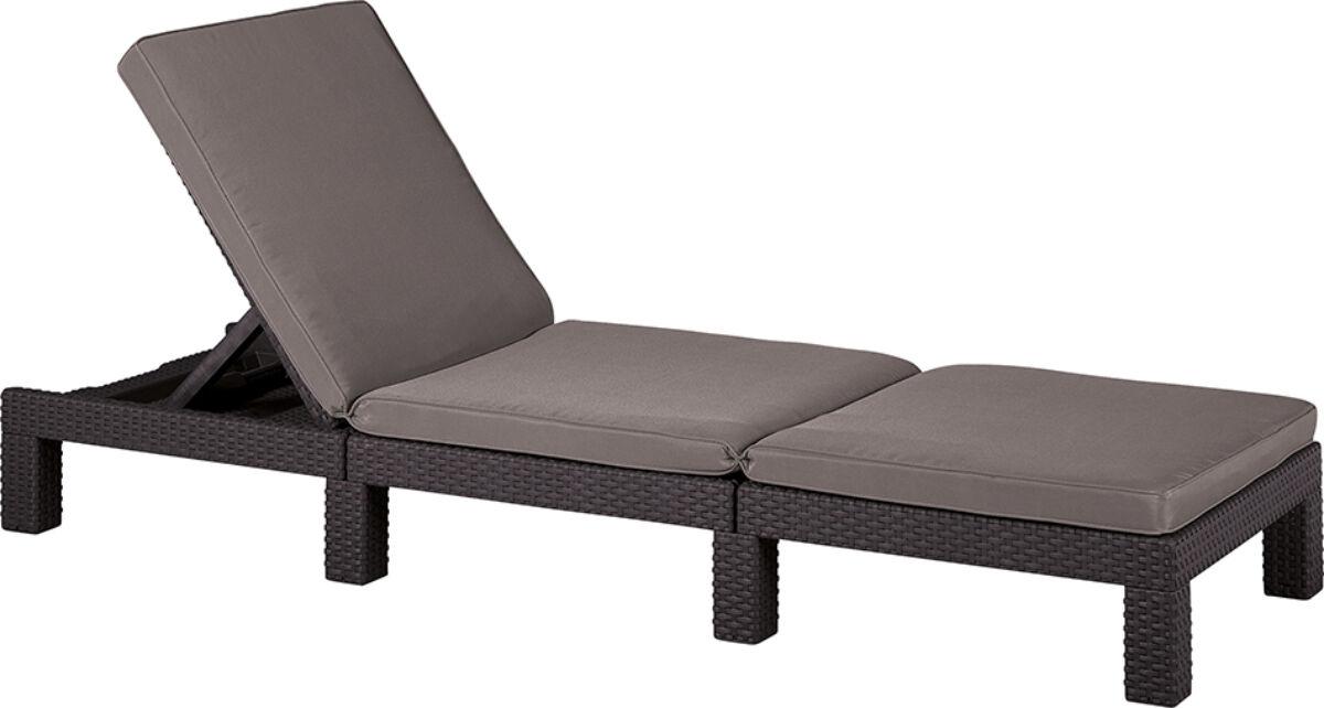 ALLIBERT DAYTONA állítható exkluzív polyrattan kerti nyugágy - barna