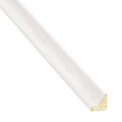 Alsó saroktakaróléc (13x13 mm) fenyő, 240 cm, fehér