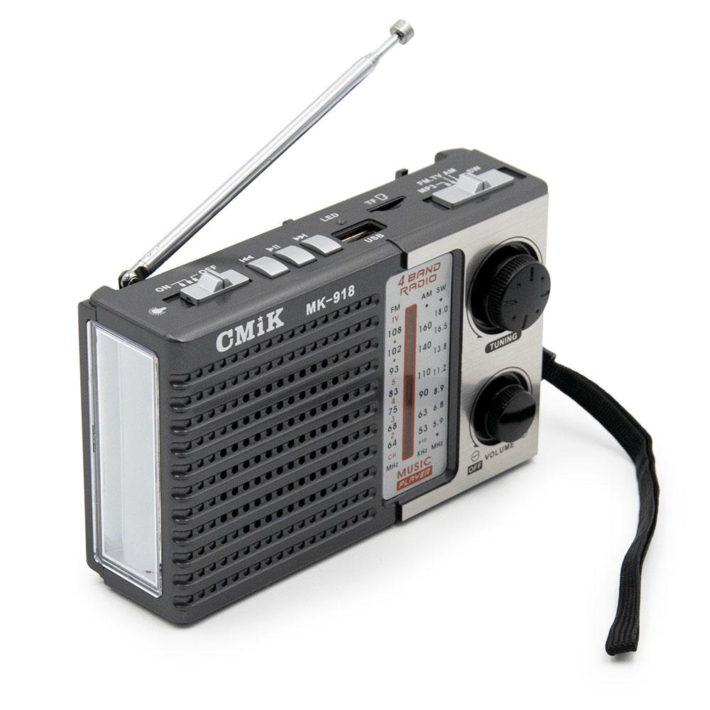 AM/FM/SW/TV antennás rádió - tölthető, vezeték nélküli