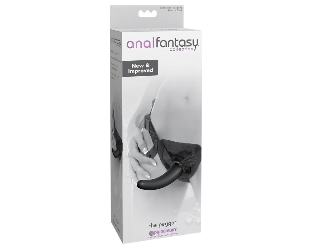 analfantasy The Pegger - felcsatolható dildó (fekete)