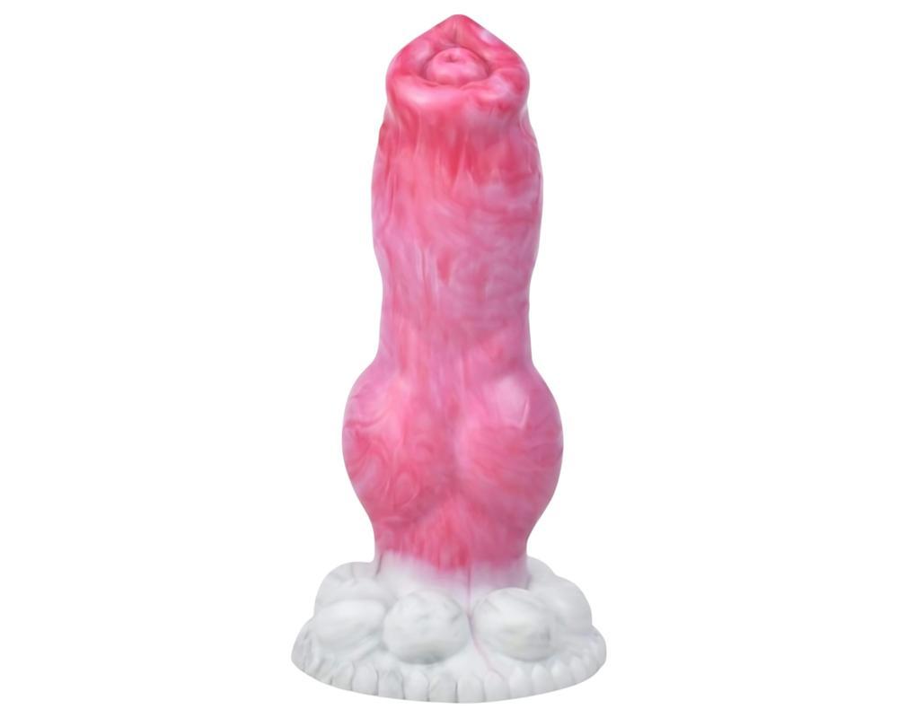 Animalorny Buldog - kutya pénisz dildó - 17cm (pink)