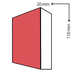 ANRO B-125/E (EPS) kültéri díszléc (2 cm x 11 cm) -  felületkezelt