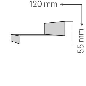 ANRO KCS-115/E Fűtéscső takaró díszléc (55x120 mm)