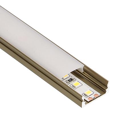ANRO LED Profile ALP-002 Pezsgőszín - Alumínium U profil LED szalaghoz (Opál búrával)