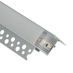 ANRO LED Profile ALP-044 Ezüst - Alumínium profil rejtett élvilágításhoz (opál búrával)