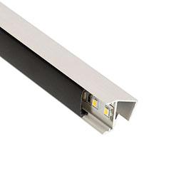 ANRO LED Profile ALP-060 GLASS SHELF Fehér - üvegpolc profil LED szalaghoz (Fekete búrával)