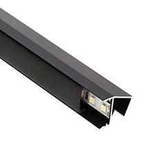 ANRO LED Profile ALP-060 GLASS SHELF Fekete - üvegpolc profil LED szalaghoz (Fekete búrával)