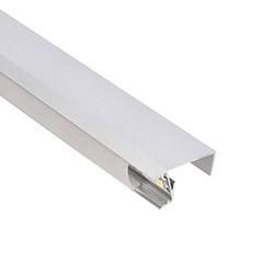 ANRO LED Profile ALP-062 Ezüst - Alumínium bútorlap élvédő profil LED szalaghoz (Opál búrával)