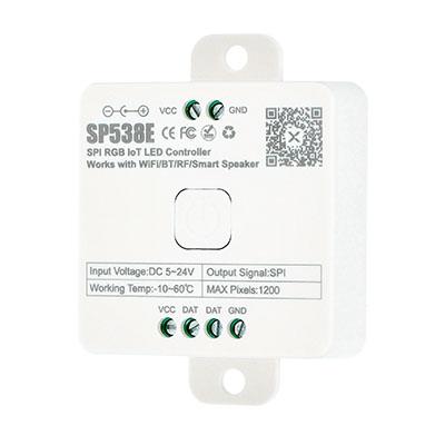 ANRO LED Smart SPI LED vezérlő digitális (DRGB) LED szalagokhoz (futófény) Wifi + Bluetooth + 2.4G RF vezérlés, fehér
