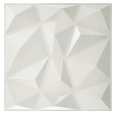 ANRO Wall - Diamond Gyémánt 3D műanyag falburkolat, 30x30 cm - fehér falpanel