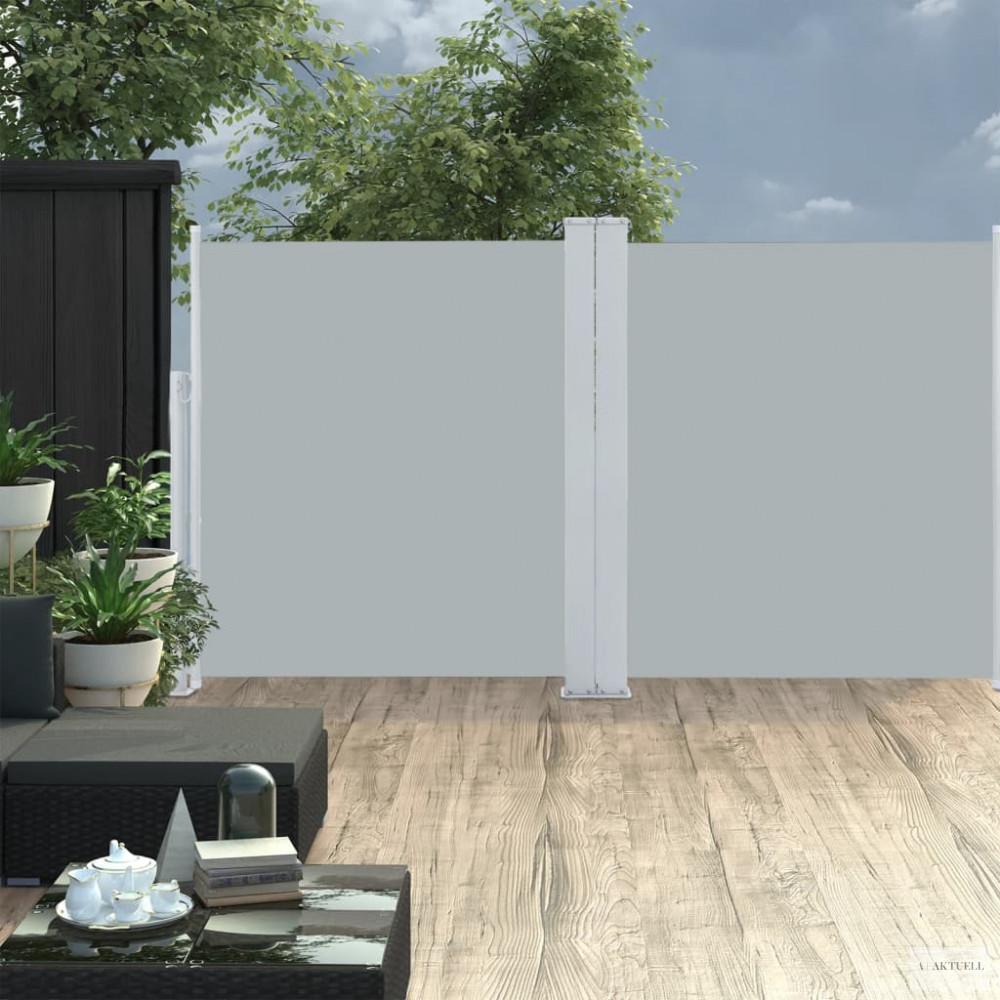 Antracitszürke behúzható oldalsó napellenző 160 x 600 cm