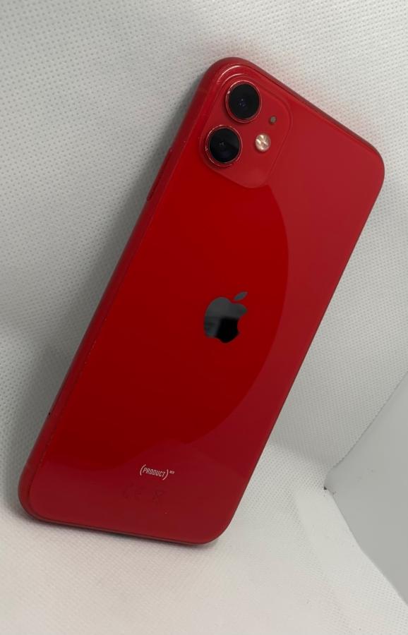 Apple iPhone 11 mobiltelefon - használt,Piros  színben, 64Gb - 91%-os akkumulátor kapacitás