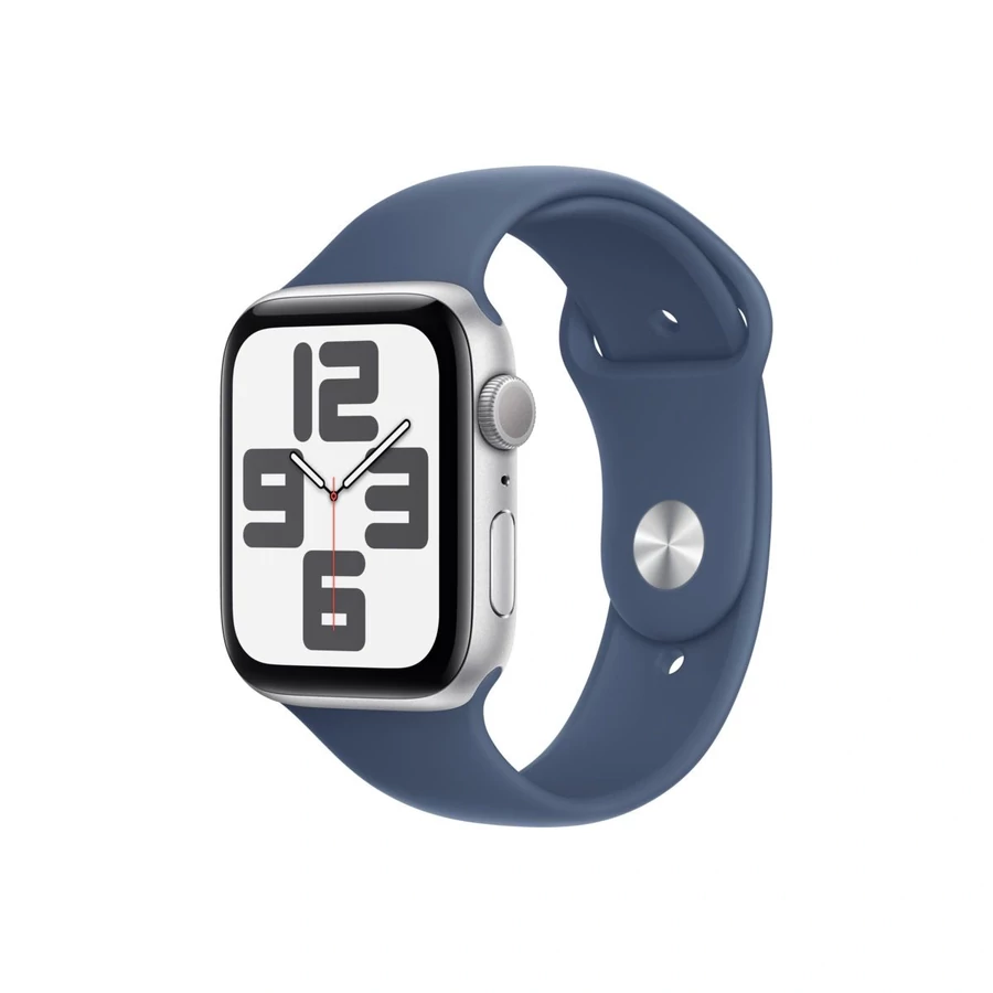 Apple Watch SE (2024) 40mm ezüst alumínium tok, denim sportszíj M/L