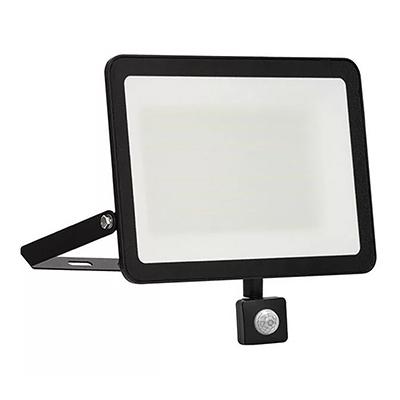 Asalite PIR Sensor Mozgásérzékelős SLIM LED reflektor fekete (100W/9000lm) - Természetes fehér