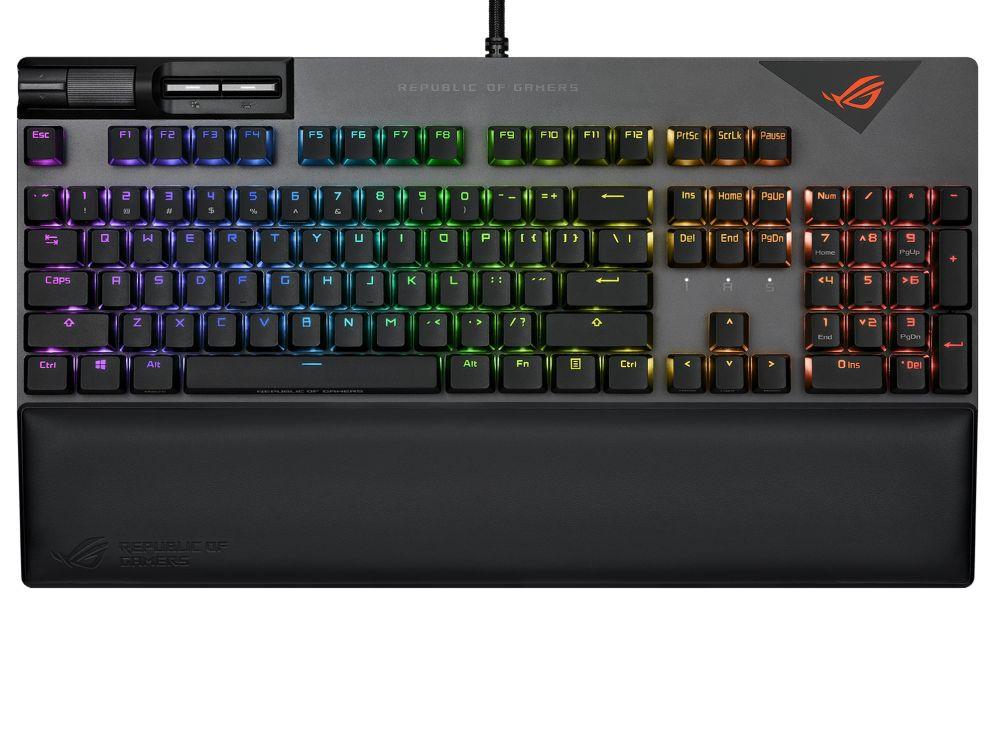 ASUS ROG STRIX FLARE II USB, GAMER BILLENTYŰZET, HU, PIROS (90MP02D6-BKHA00)