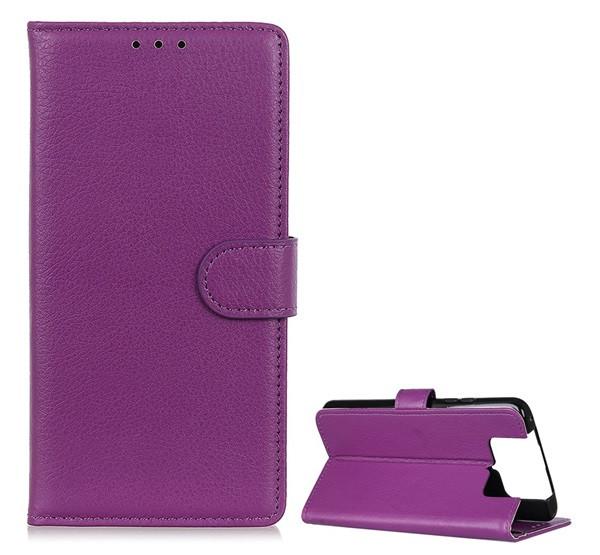 Asus Zenfone 7 Pro / Zenfone 7 Flip tok álló, bőr hatású LILA
