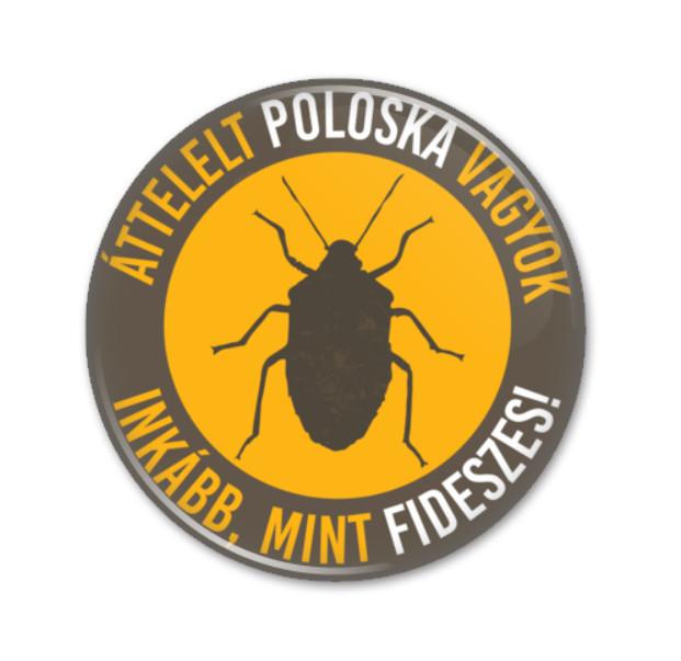 Áttelelt Poloska Kitűző (3 féle méretben)
