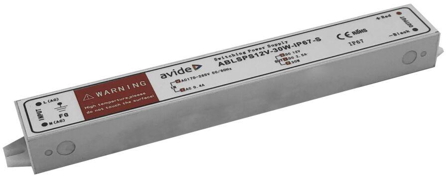 Avide LED Szalag 12V 30W IP67 Slim Tápegység, vízálló, kötetlen
