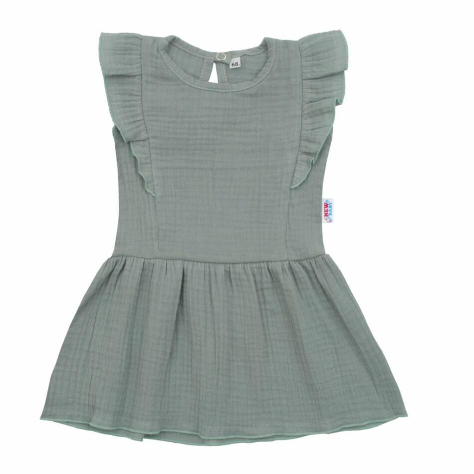 Baba muszlin ruha New Baby Summer Nature Collection menta 68 (4-6 h) Zöld